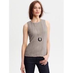 NWOT Banana Republic Zig Zag Lace Shell